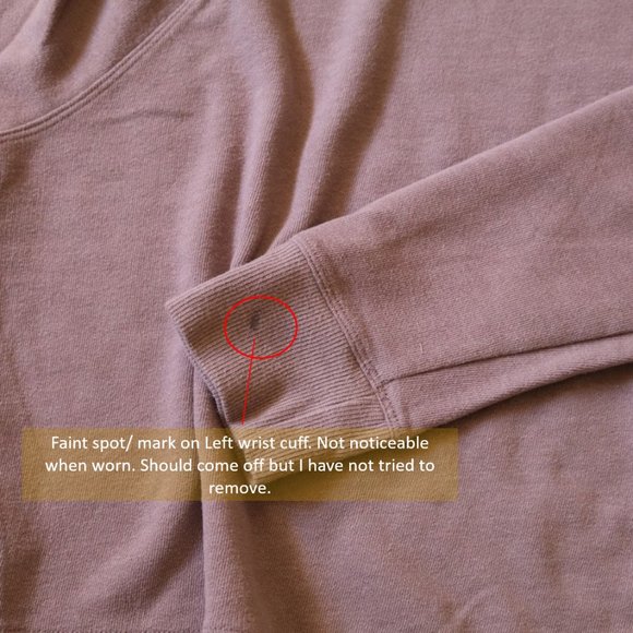 VICTORIA SPORT cold shoulder crop sweatshirt - Dusty Mauve, Size XS - Picture 8 of 16